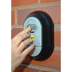 Boîte coffre-fort de sécurité murale pour clefs - Code combinaison 4 chiffres - Gris