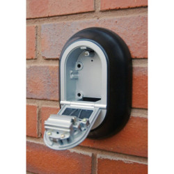 Boîte coffre-fort de sécurité murale pour clefs - Code combinaison 4 chiffres - Gris
