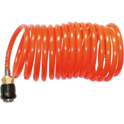 Tuyau spirale Ø 5 x 8 mm longueur 5m avec raccord rapide
