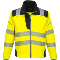 Veste haute visibilité softshell PW3 Jaune fluo/Noir