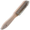 Brosse à main manche bois fil inox droit diamètre 0.30 m