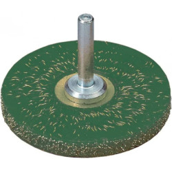 Brosse circulaire Osborn sur tige 6 mm - Diamètre 63 mm - Acier ondulé enrobé épaisseur 8 mm