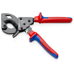 Coupe câble à cliquet Knipex pour câble en cuivre et aluminium