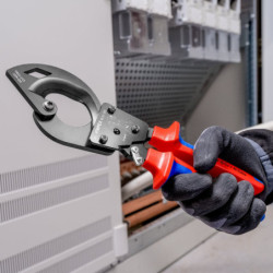 Coupe câble à cliquet Knipex pour câble en cuivre et aluminium
