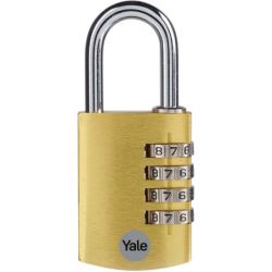 Cadenas Aluminium à combinaison 4 chiffres - Yale - anse acier 38 mm