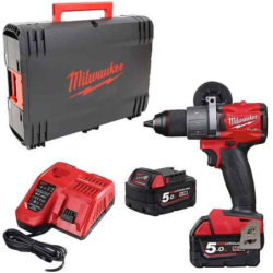 Perceuse à percussion 18V 135Nm livrée en HD-Box avec 2 batteries 18V 5Ah et un chargeur