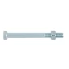 Boulon (vis+ecrous) tête hexagonale 6.8 Acier zinguée DIN 601 M18x80