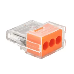Borne de connexion automatique DebFlex 3 trous orange