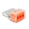 Borne de connexion automatique DebFlex 3 trous orange