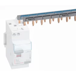 Peigne de raccordement alimentation universel horizontal 10mm² longueur 225 mm bleu/noir