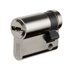 Cylindre simple européen Vachette Velix nickelé avec 5 clés - 30 x 10 mm