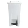 Poubelle plastique Mobily à pédale blanche - 60 litres