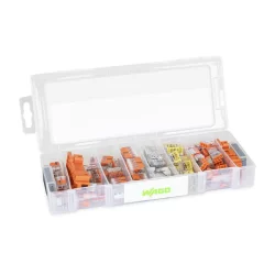 Assortiment de 122 bornes de connexion électrique 221 et 2273 - Wago L-Boxx Micro