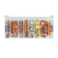 Assortiment de 122 bornes de connexion électrique 221 et 2273 - Wago L-Boxx Micro