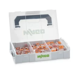 Coffret 255 bornes de connexion électrique 221 à levier - Câble 4 et 6 mm² - Wago L-Boxx Mini
