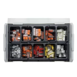 Assortiment de 195 bornes de connexion électrique 221, 2273 et 224 - Wago L-Boxx Mini