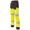 Pantalon haute visibilité avec genouillère Luk Light jaune fluo gris charcoal