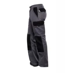 Pantalon Typhon bicolore gris noir sans métal coton 60% polyester 40 %