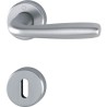 Ensemble sur rosace Maribor Hoppe Alu finition chromé mat pour porte de 37 - 47 mm