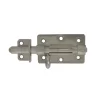 Verrou de box bouton poire et gâche Inox 316 brossé