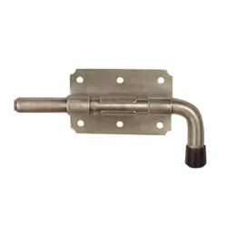 Verrou pistolet de box Inox 316L finition brossée Vendu avec gâche