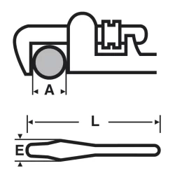 Clé serre tube Stillson Virax