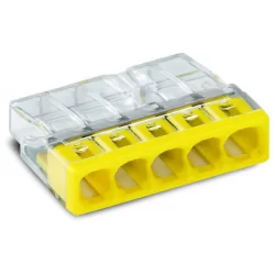 Borne boîte dérivation Compact 2273 Wago conducteurs rigides 0.5 à 2.5mm²