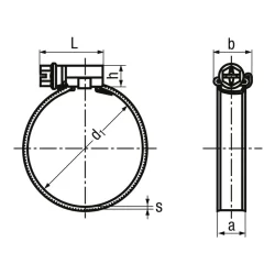 Collier de serrage bande ajourée Inox A4