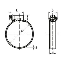 Collier de serrage bande ajourée Inox A2 DIN 3017