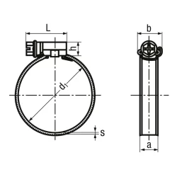 Collier de serrage bande pleine zingué DIN 3017