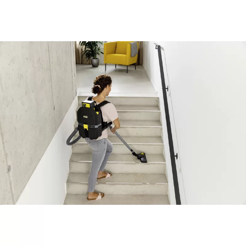 Aspirateur Dorsal Wirbel W1 - Puissant 900W, Réservoir 5L - Léger (4.8 Kg), Mains Libres - Pour Nettoyage Atelier, Chantier