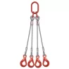 Elingue câble 4 brins avec 4 crochets standard CMU 3.15 T diamètre câble 12 mm longueur 2 m