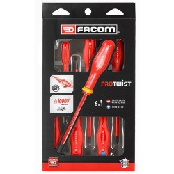 Jeu de 6 tournevis Facom ATDVE.J6 Protwist isolés 1000V