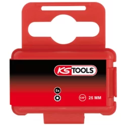 Embout de vissage 6 pans percé 1/4 KS Tools longueur 25mm Boîte de 5