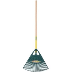 Balai à gazon XL 27 dents manche bois spécial feuilles