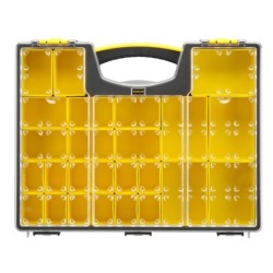 Boite plastique avec 25 compartiments amovibles dimensions 423 x 334 x 52 mm vide