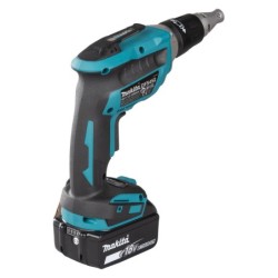 Visseuse plaque de plâtre Makita DFS452RTJ 18 V 4000 tr/min avec 2 batteries 5 Ah et chargeur