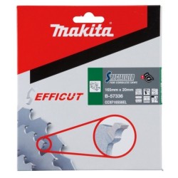 Lame scie circulaire bois Efficut Makita diamètre 165 mm alésage 20 mm 56 dents