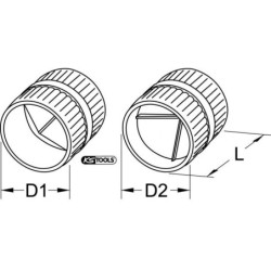 Ebavureur plastique pour tubes KS Tools Ø extérieur 6 - 42 mm Ø interieur 3 - 42 mm