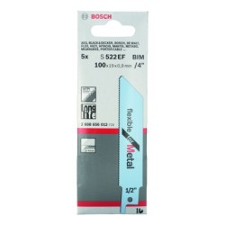 Lame de scie sabre métal - Bosch S522EF BIM Metal 100x19x0,9mm - Lot de 5