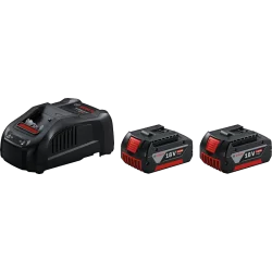 Pack de démarrage Bosch 2 Batteries GBA 18V 5,0Ah et Chargeur GAL 1880 CV