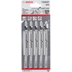 Lame de scie sauteuse pour bois et métal T 345 XF jeu de 5 lames