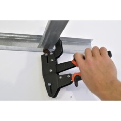 Pince à sertir Ultra Profil Edma - Pour tous types de rails et montants - Utilisation sans effort