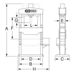 Presse hydraulique d'atelier à pied 2 vitesses capacité 30 tonnes