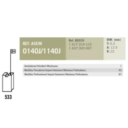 Jeu de balais pour perforateur Bosch GBH 5-40