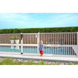 Gâche polyamide Locinox pour portillon de jardin profil carré noir RAL 9005