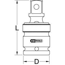 Cardan à choc 3/8 longueur 53 mm KS Tool
