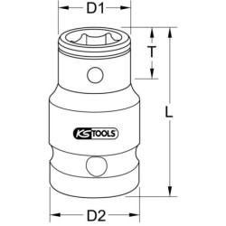 Douille porte-embouts 1/2'' - 5/16''