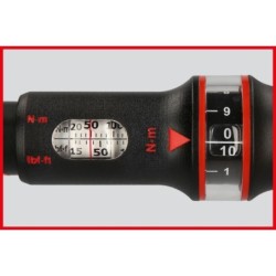 Clé dynamométrique 1/4 bouton poussoir 5-25Nm