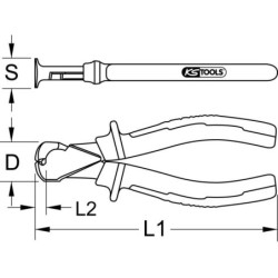 Pince coupante frontale Ergotorque longueur 160 mm